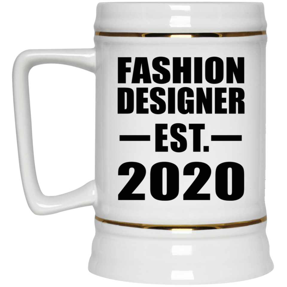 Fashion Designer Established EST. 2020 - Beer Stein