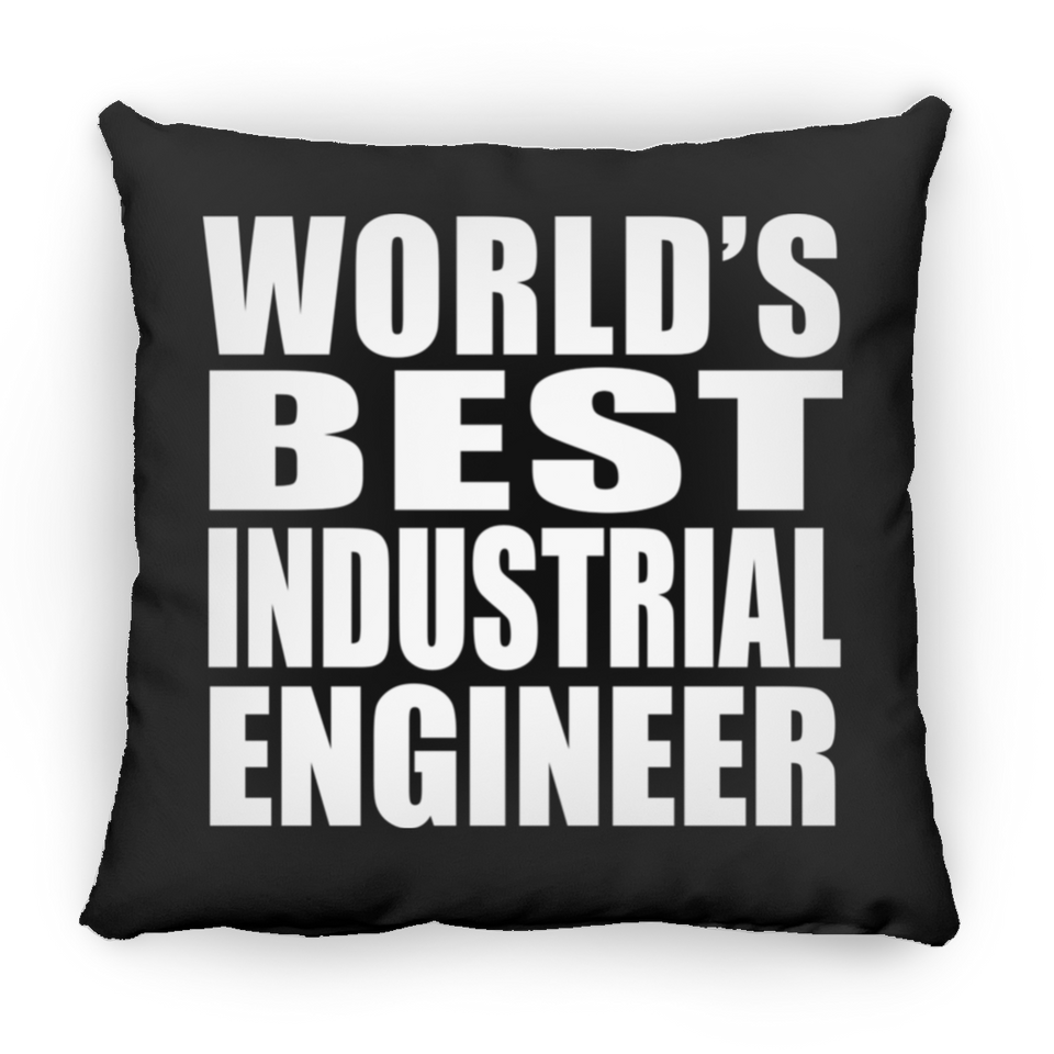 World's Best Industrial Engineer - Throw Pillow Black