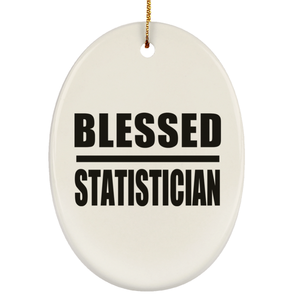 Blessed Statistician - Oval Ornament