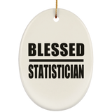 Blessed Statistician - Oval Ornament