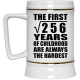 16th Birthday Square Root of 256 Years of Childhood - Beer Stein