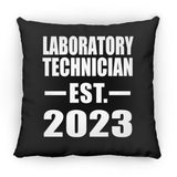 Laboratory Technician Established EST. 2023 - Throw Pillow Black