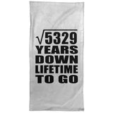 73rd Anniversary Square Root of 5329 Years Lifetime To Go - Hand Towel