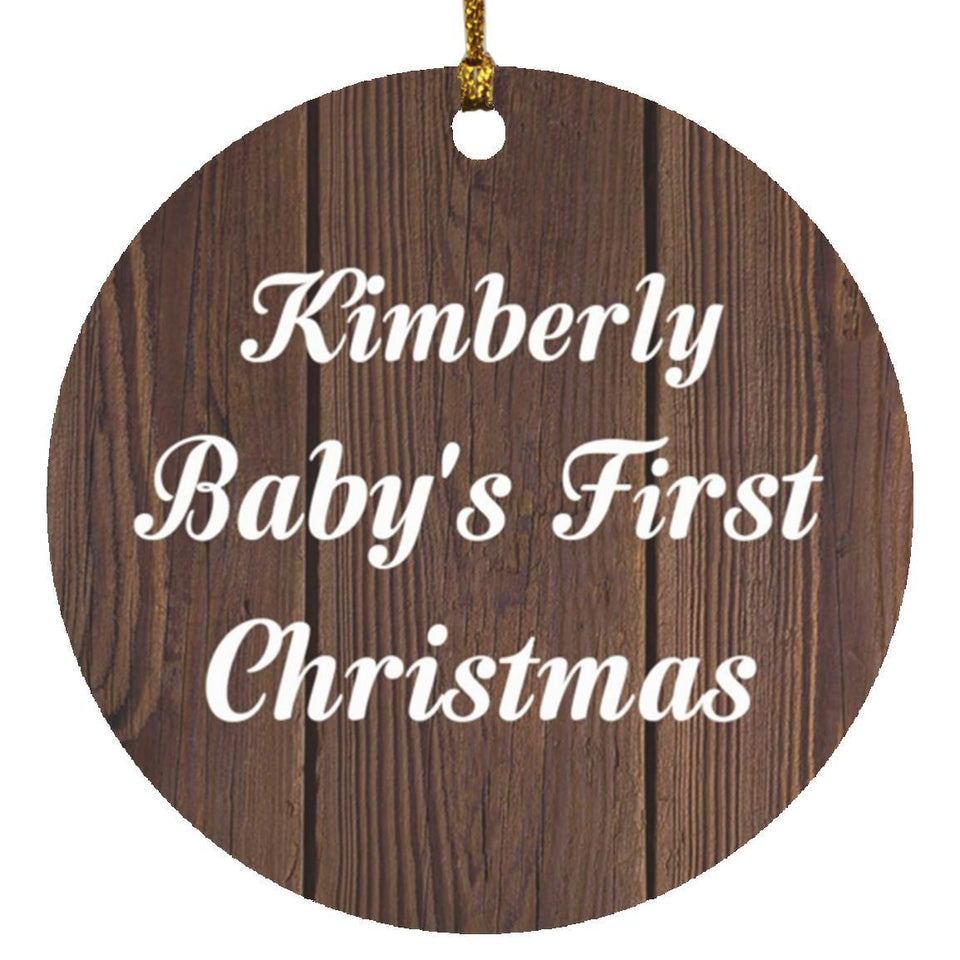 Kimberly Baby's First Christmas - Circle Ornament D