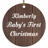 Kimberly Baby's First Christmas - Circle Ornament D