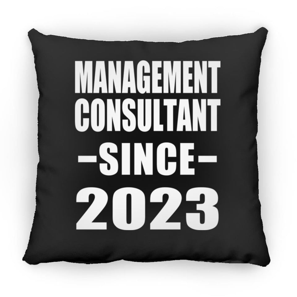 Management Consultant Since 2023 - Throw Pillow Black