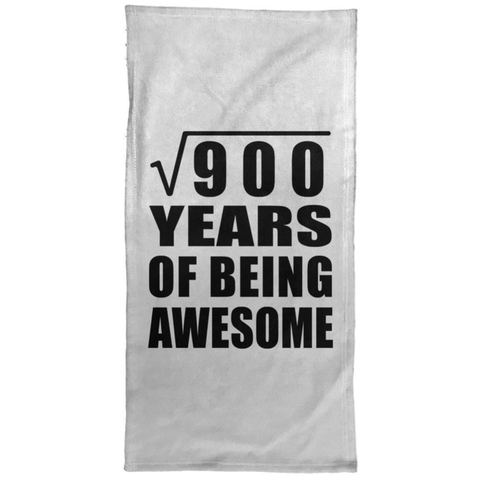 30th Birthday Square Root of 900 Years of Being Awesome - Hand Towel