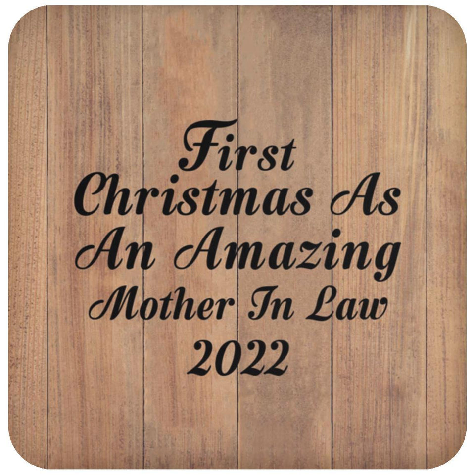 First Christmas As An Amazing Mother In Law 2022 - Drink Coaster C