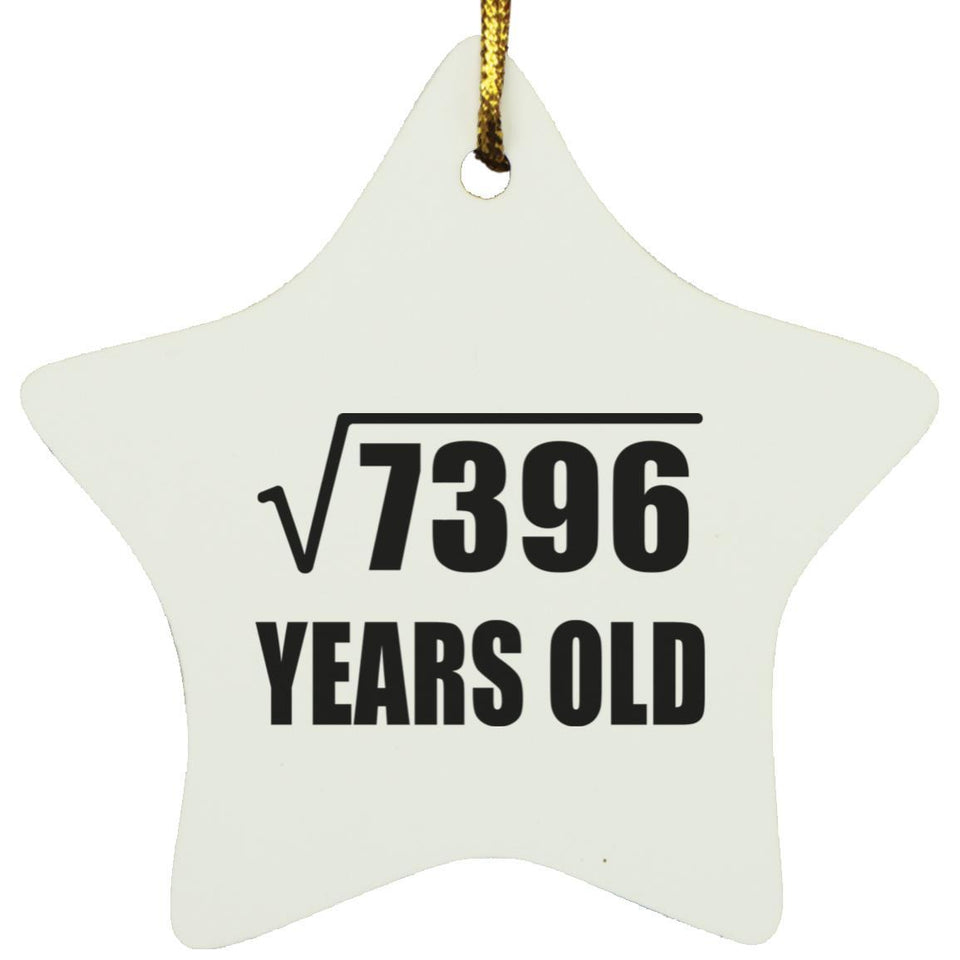 86th Birthday Square Root of 7396 Years Old - Star Ornament