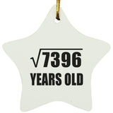 86th Birthday Square Root of 7396 Years Old - Star Ornament