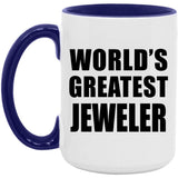 World's Greatest Jeweler - 15oz Accent Mug Purple
