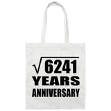 79th Anniversary Square Root of 6241 Years Anniversary - Tote Bag White