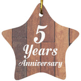 5th Anniversary 5 Years Anniversary - Star Ornament E