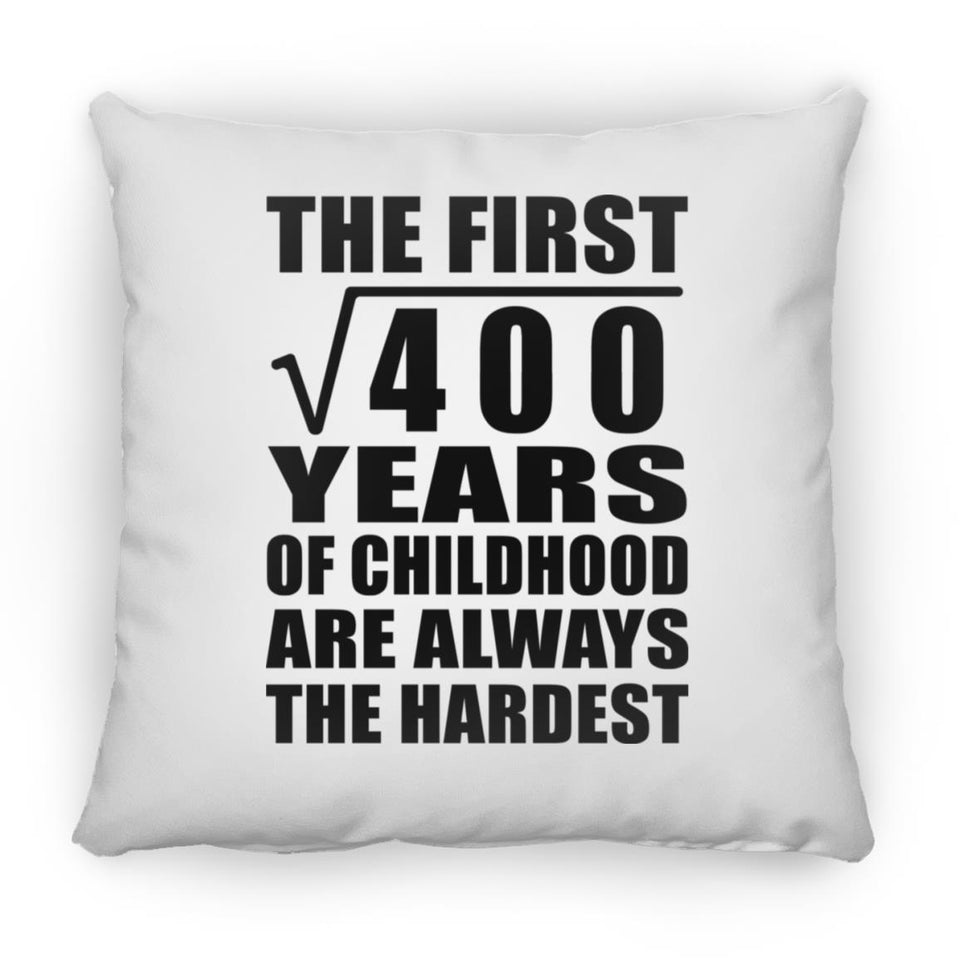 20th Birthday Square Root of 400 Years of Childhood - Throw Pillow