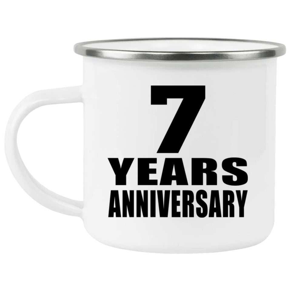 7th Anniversary 7 Years - 12oz Camping Mug