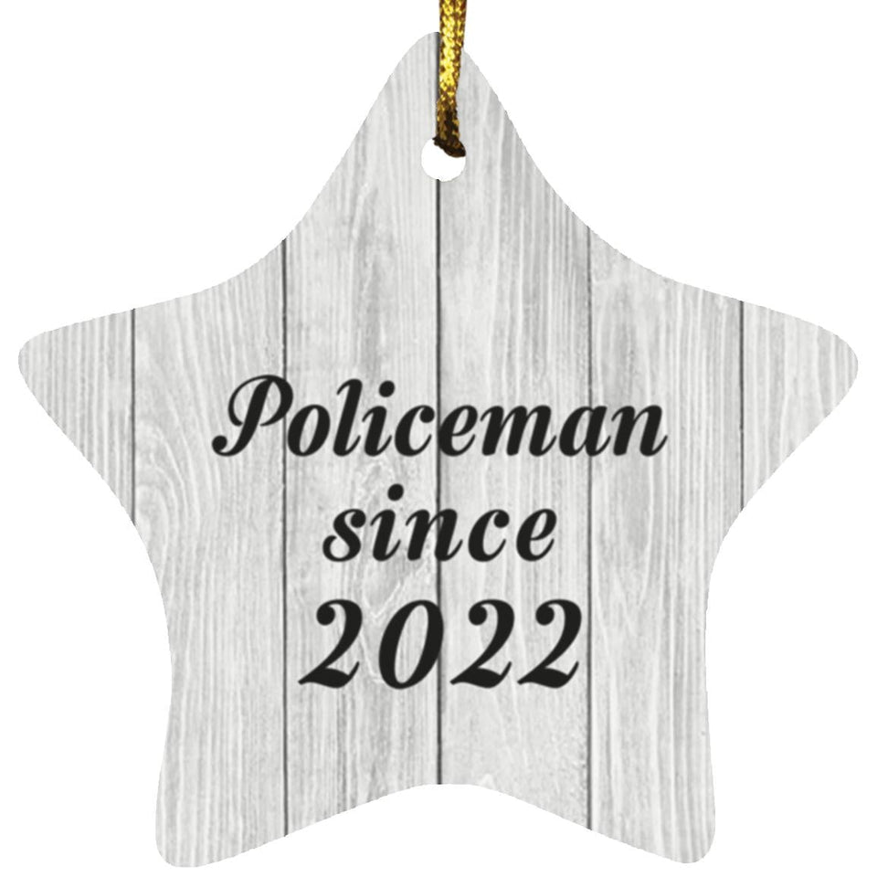 Policeman Since 2022 - Star Ornament F