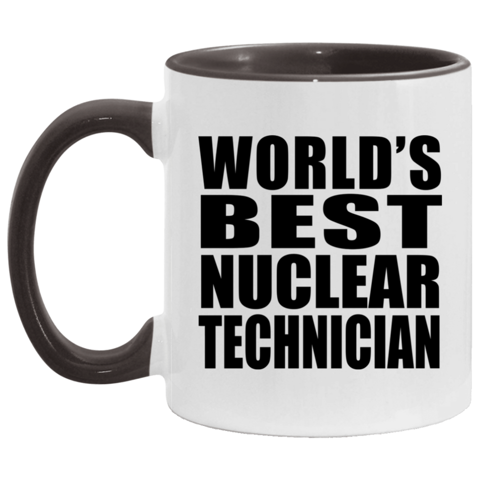 World's Best Nuclear Technician - 11oz Accent Mug Black