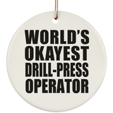 World's Okayest Drill-Press Operator - Circle Ornament