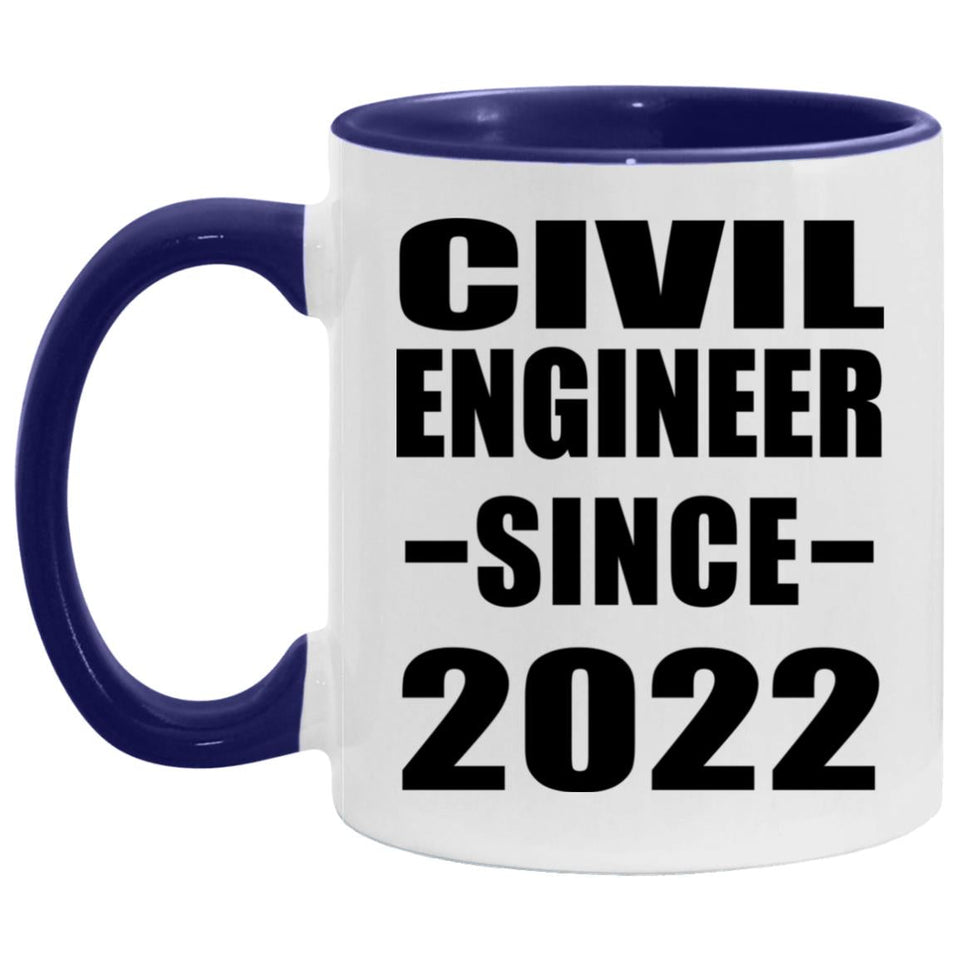 Civil Engineer Since 2022 - 11oz Accent Mug Purple