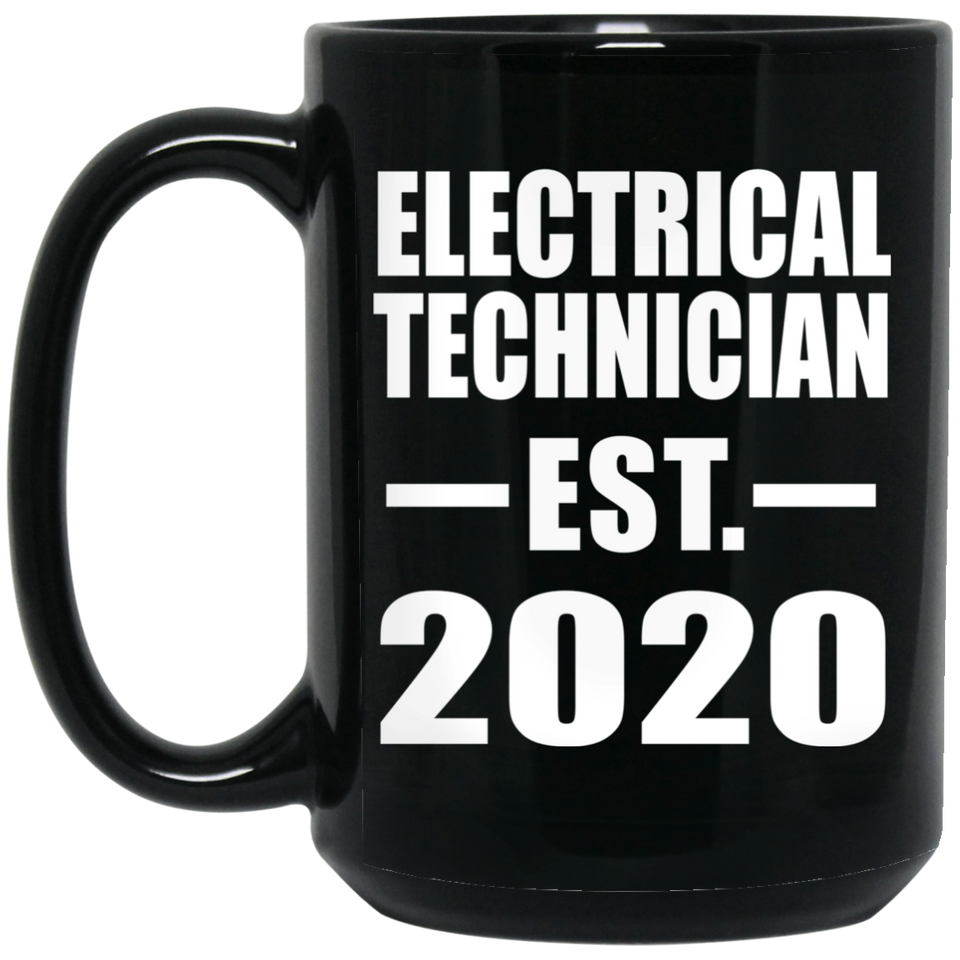 Electrical Technician Established EST. 2020 - 15oz Coffee Mug Black