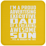Proud Advertising Executive Dad Of Awesome Son - Drink Coaster