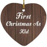 First Christmas As Kid - Heart Ornament D