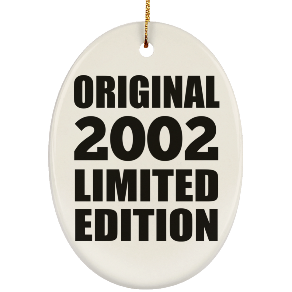 22nd Birthday Original 2002 Limited Edition - Oval Ornament
