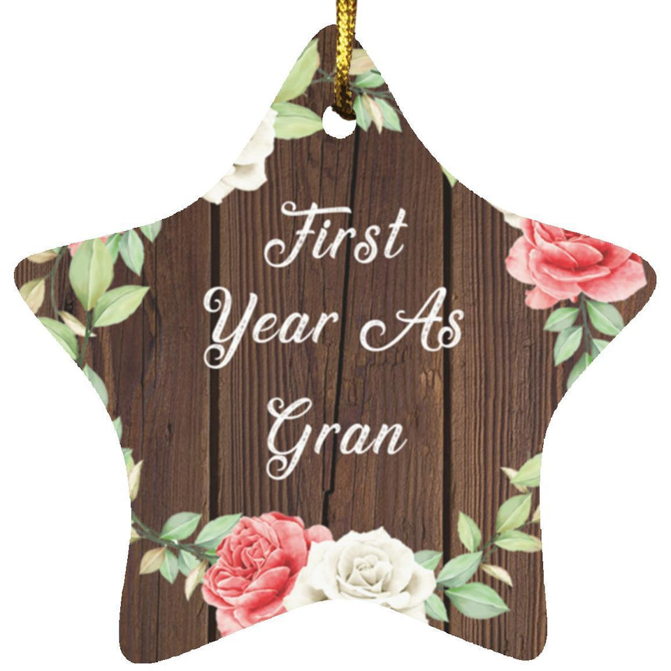 First Year As Gran - Star Ornament A