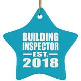Building Inspector Established EST. 2018 - Star Ornament