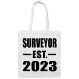 Surveyor Established EST. 2023 - Tote Bag White