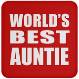 World's Best Auntie - Drink Coaster