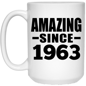 61st Birthday Amazing Since 1963 - 15 Oz Coffee Mug