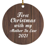 First Christmas With My Mother In Law 2021 - Circle Ornament D