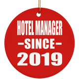 Hotel Manager Since 2019 - Circle Ornament