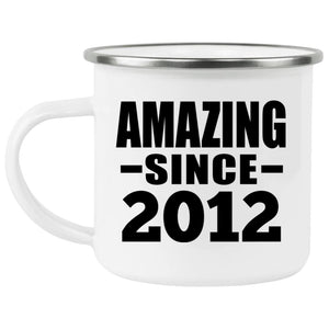 12th Birthday Amazing Since 2012 - 12oz Camping Mug
