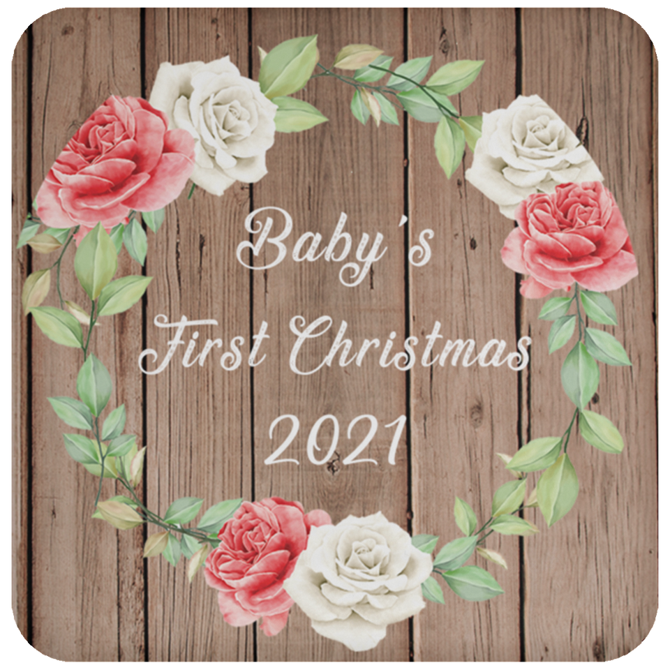 Baby's First Christmas 2021 - Drink Coaster B