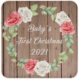 Baby's First Christmas 2021 - Drink Coaster B