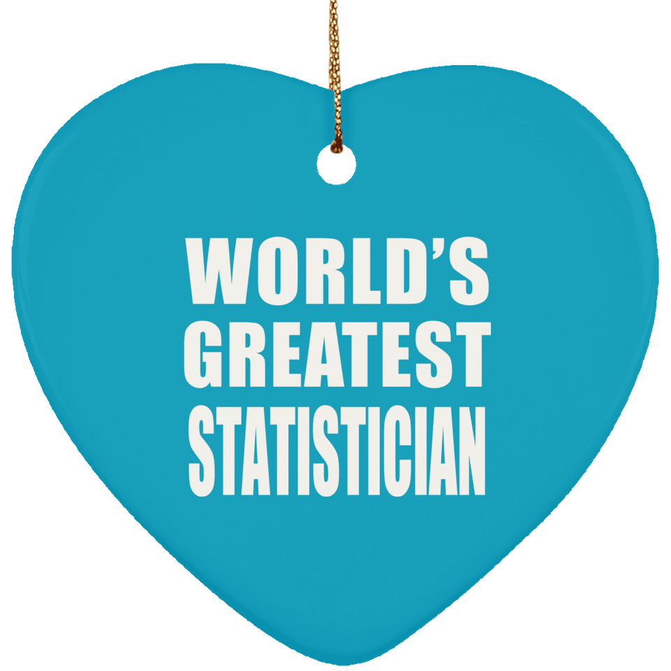 World's Greatest Statistician - Heart Ornament