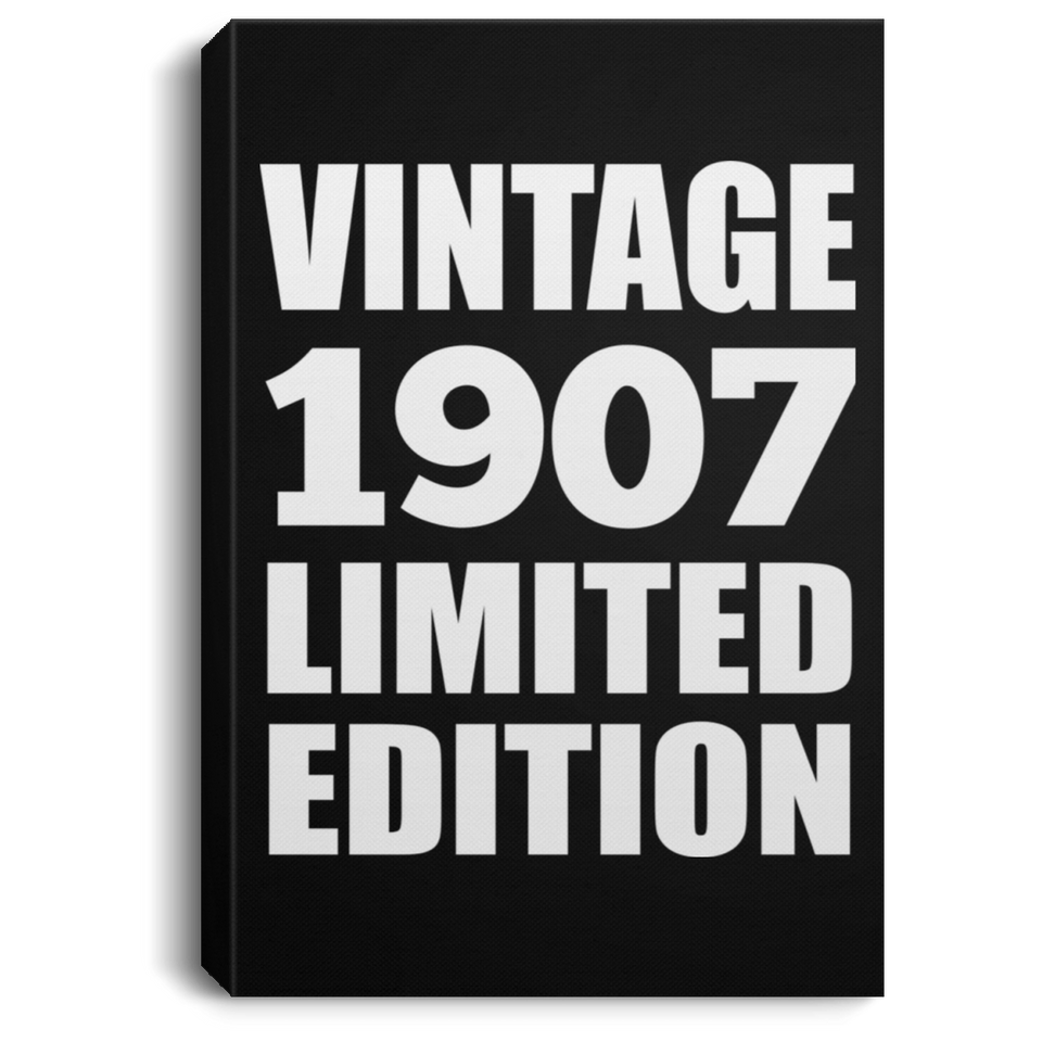 117th Birthday Vintage 1907 Limited Edition - Canvas Portrait