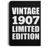 117th Birthday Vintage 1907 Limited Edition - Canvas Portrait