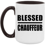 Blessed Chauffeur - 15oz Accent Mug Black