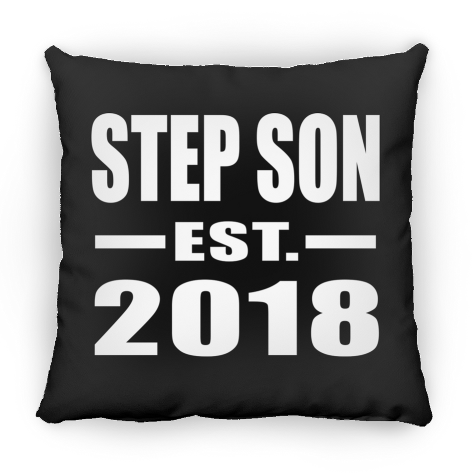 Step Son Established EST. 2018 - Throw Pillow Black