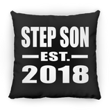 Step Son Established EST. 2018 - Throw Pillow Black