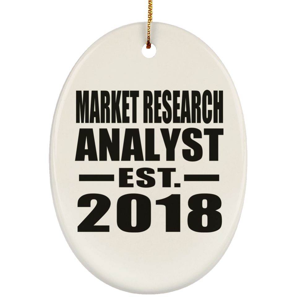 Market Research Analyst Established EST. 2018 - Oval Ornament
