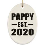 Pappy Established EST. 2020 - Oval Ornament