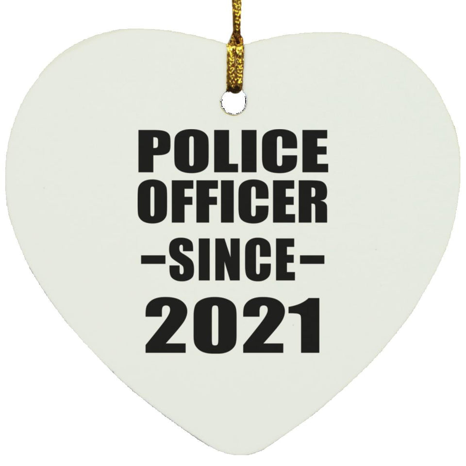 Police Officer Since 2021 - Heart Ornament