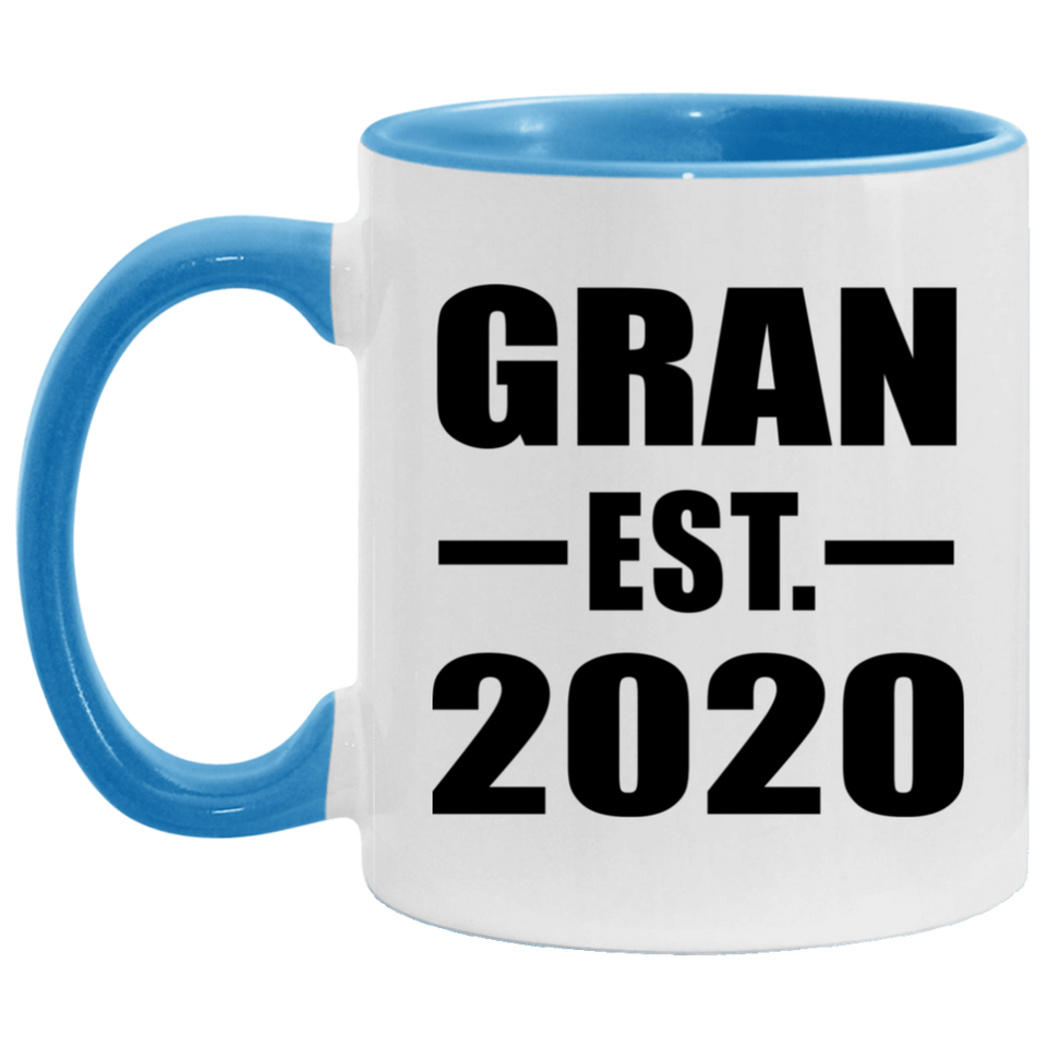 Gran Established EST. 2020 - 11oz Accent Mug Blue