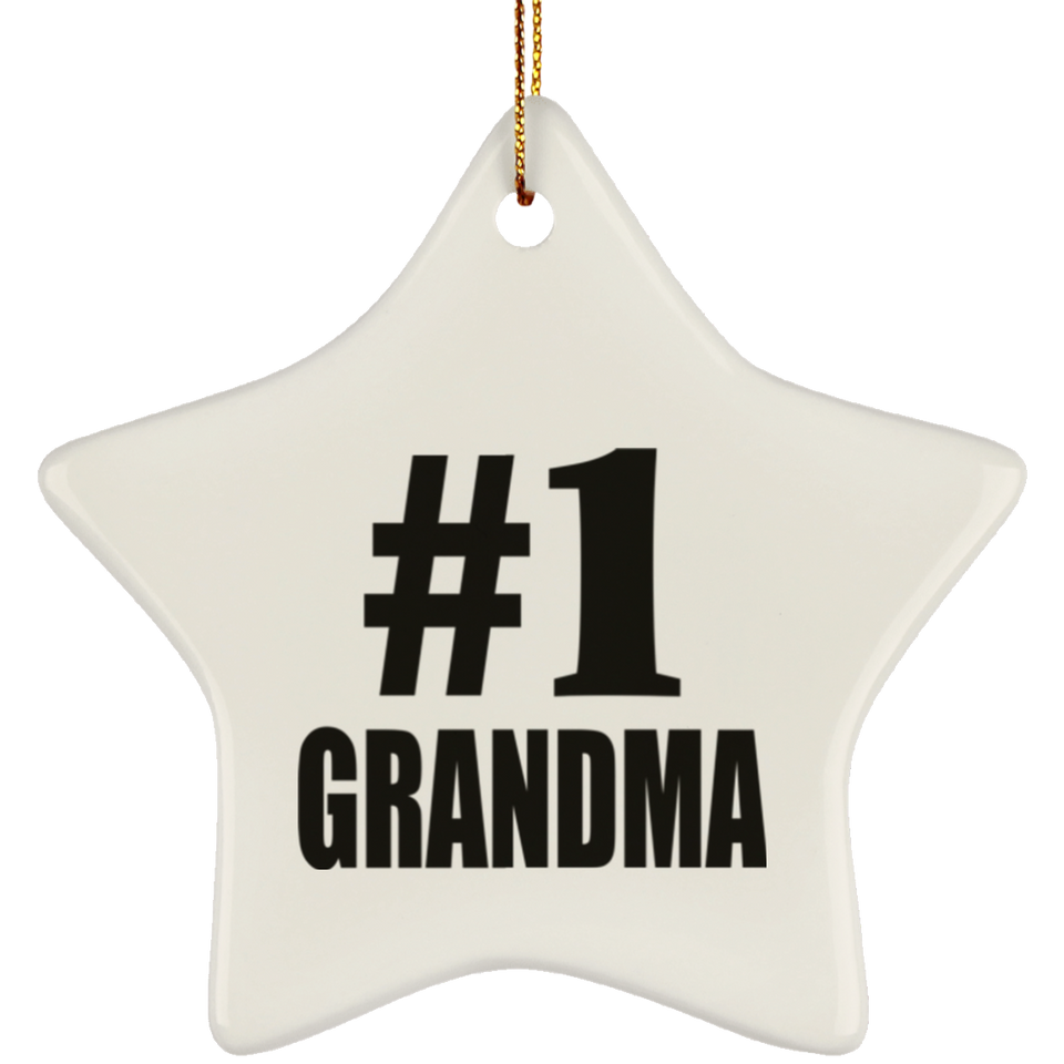 Number One #1 Grandma - Star Ornament