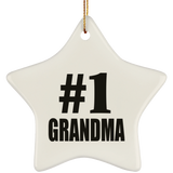 Number One #1 Grandma - Star Ornament