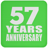 57th Anniversary 57 Years - Drink Coaster